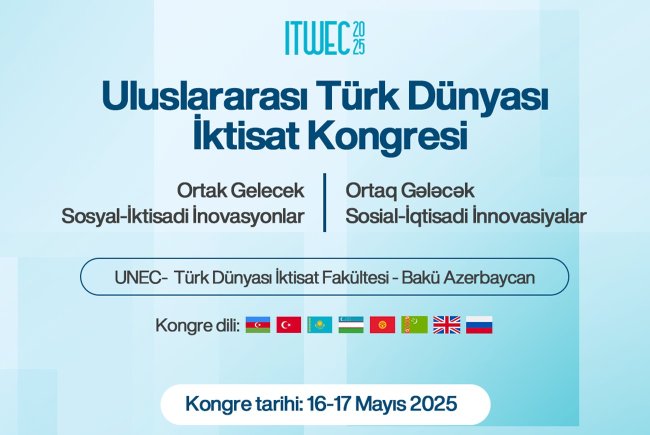 Uluslararası Türk Dünyası İktisat Kongresi: "Ortak Gelecek Sosyal-İktisadi İnovasyonlar"